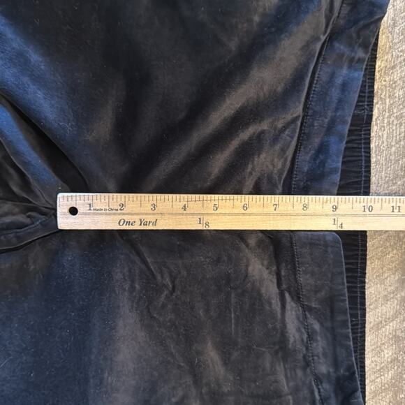 J. Jill Black Velvet Flat Front Slim Fit Flex Waist Ankle Pant Size 10 - Picture 5 of 9